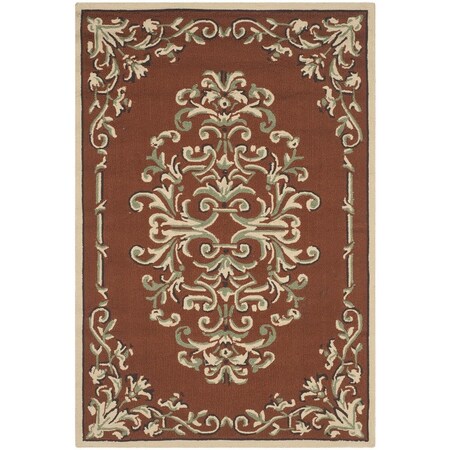 Safavieh 3 x 5 ft. Easy Care Hand Hooked Small Rectangle Area RugRust & Multi-Color EZC735B-3